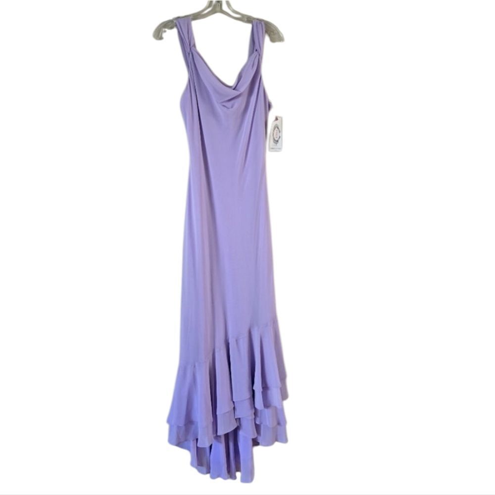 POLY Women's Maxi Dress Violet Purple Prom Size Large Y2K Bridesmaid Glam Fairy‎